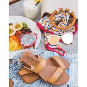 Cocobelle Natural The Kiki Sandal By X The Blonde Abroad 7.5 Handcrafted Italy